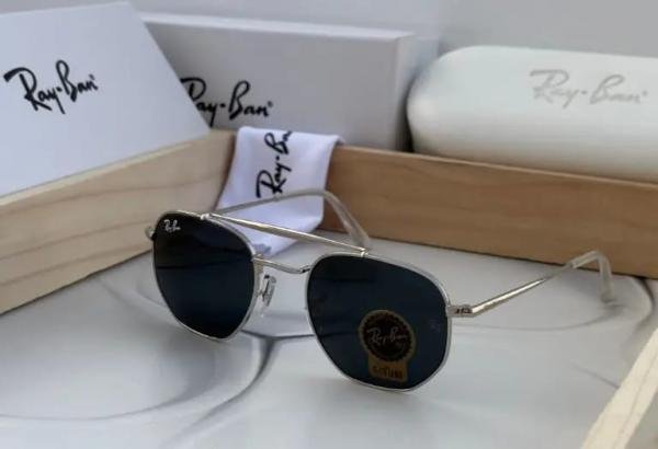 Rayban marshal 3648 silver black