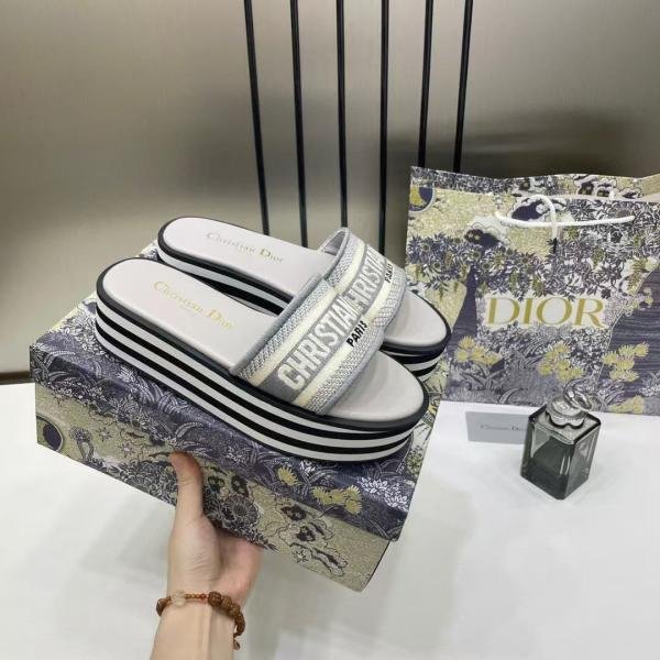 Dior_Riviera_Dway_Platform_Raffia_Slides_For_Women_With_OG_Box_And_Carry_Bag_Grey_5099-10