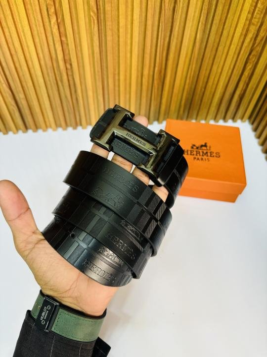HERMES FULL BLACK PREMIUM QUALITY BELT