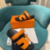 Hermes Chypre blackOrange Sandal Premium
