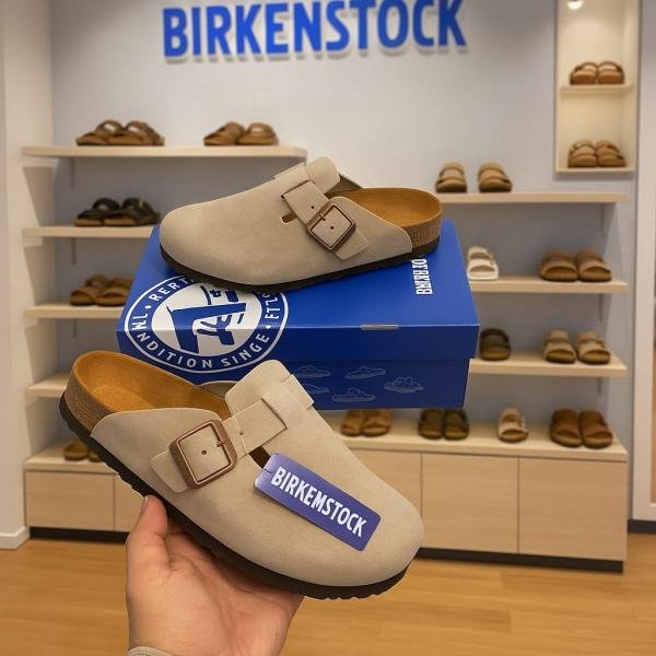 Birkenstock Boston BEIGE SUEDE 1909