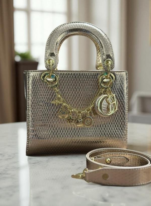 CHRISTIAN DIO.R SILVER PREMIUM BAG WITH OG BOX & PACKING