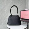 Miu Miu Embossed-Logo Medium Tote Bag With Dust Bag (3005 Black)