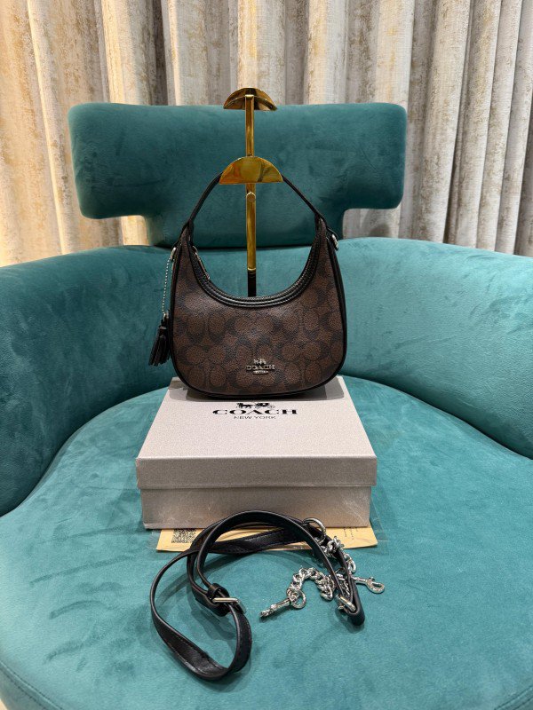 Coach_Carmen_Mini_Crossbody_In_Signature_Jacquard_Coffee_&_Black_With_OG_Box_&_Dust_Bag_(2750)
