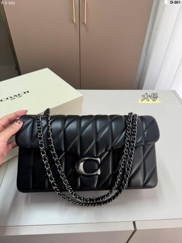 Coach_Tabby_20_Quilted_Leather_Shoulder_Bag_With_OG_Box_&_Dust_Bag_CP-150_Black_Black