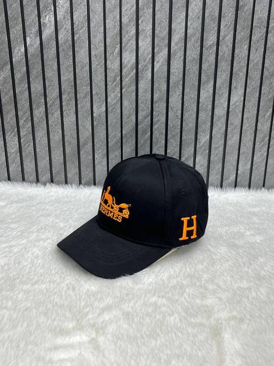 Hermes_Front_Logo_Black_Premium_Unisex_Cap_With_Safety_Box
