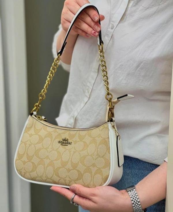 COAC_H Teri Shoulder Bag In Signature Canvas dual belts with og box 188
