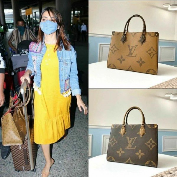 Louis Vuitton LV On The Go Monogram And Monogram Reverse Premium Leather Tote Bag With Dust Bag (Brown-44571)