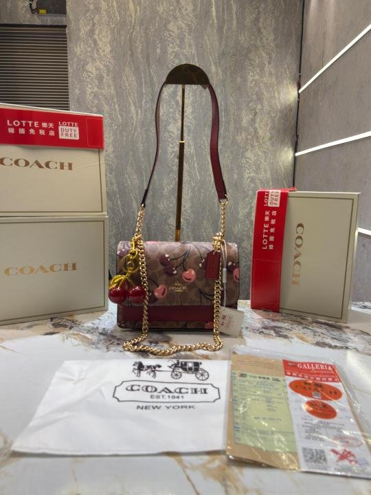 coach Klare Crossbody In Blocked Signature Canvas With box 5631