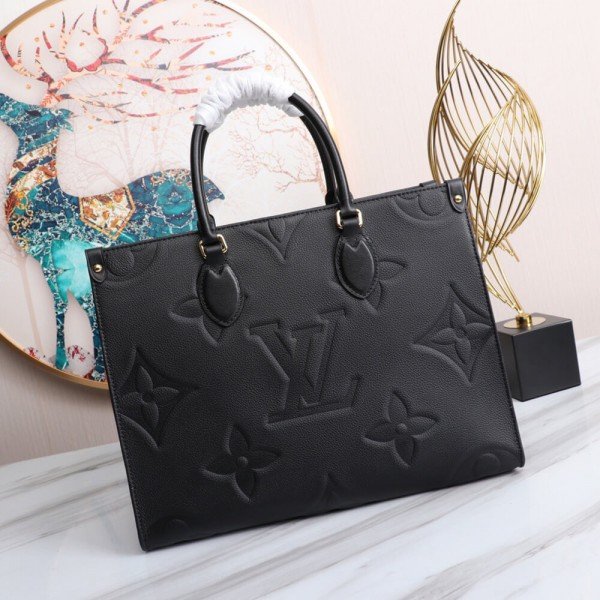 Louis Vuittion On The Go Medium Tote Bag With Box Dustbag Bill