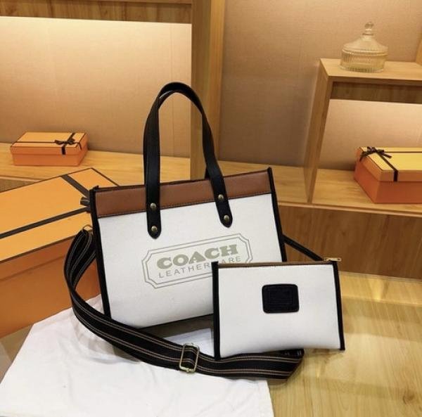 COAC.H WHITE BAG PREMIUM WITH EXTRA POUCH & OG DUST BAG