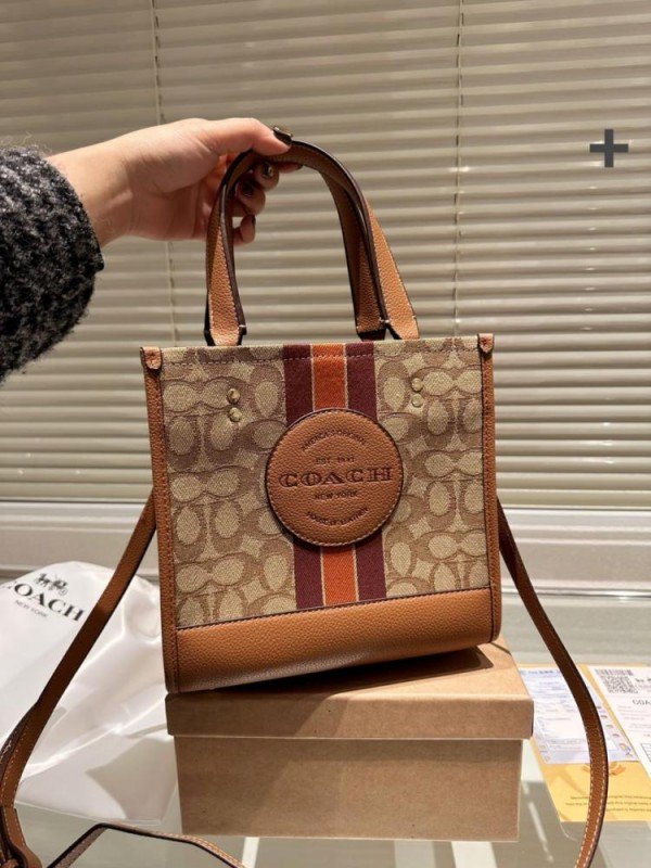 Coach_Dempsey_Carryall_In_Signature_22_Tote_Caramel_With_OG_With_Dust_Bag_5638
