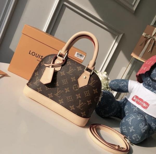 LOUIS.VUITTON MONO ALMA BROWN PREMIUM HAND BAG WITH OG BOX & PACKING