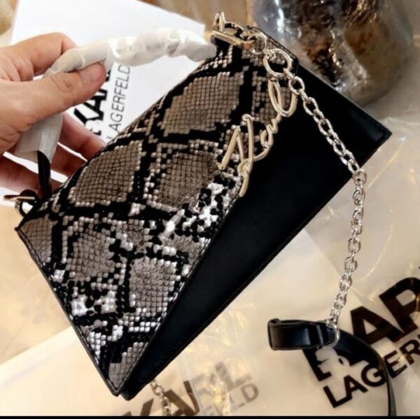 KARL LAGERFIELD BLACKGREY PREMIUM BAG WITH OG BOX