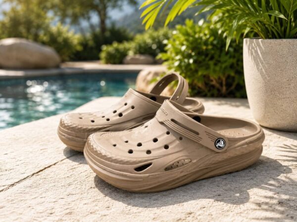 CROCCS OFF GRID CLOGS BEIGE